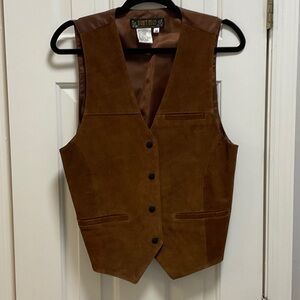 Suede Snap Front Vest